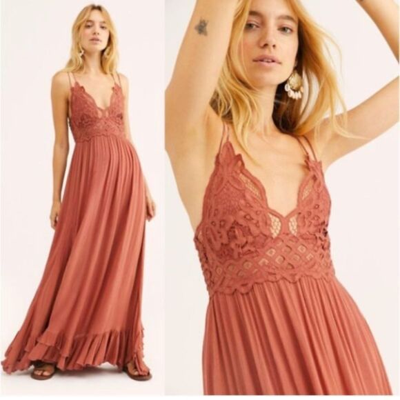 Free People Adela Maxi Dress Copper - Picture 2 of 6